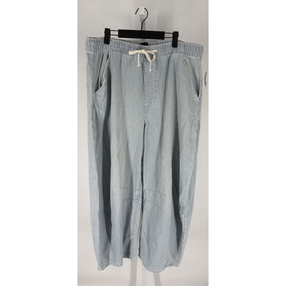 NWTs GAP Horseshoe Easy Striped Mid Rise Jeans Wide Leg - Picture 2 of 8
